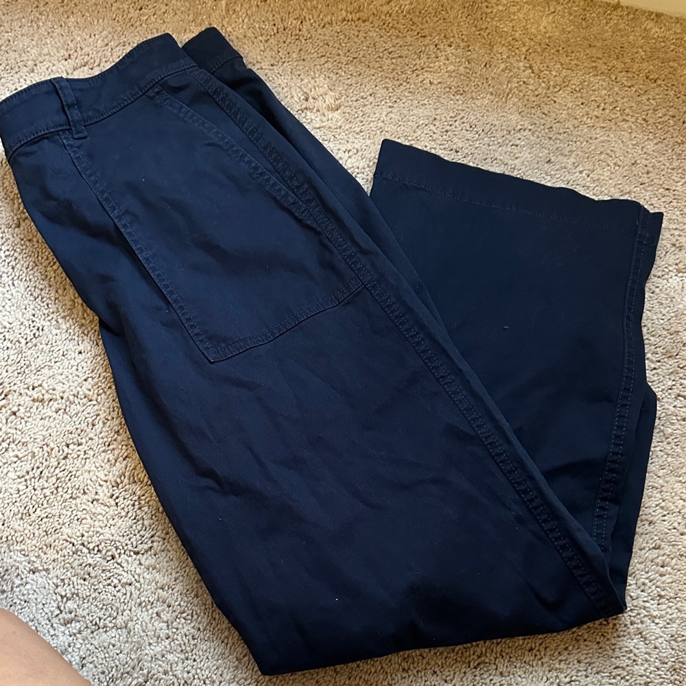 Ann Taylor Navy Wide-Leg Pants
